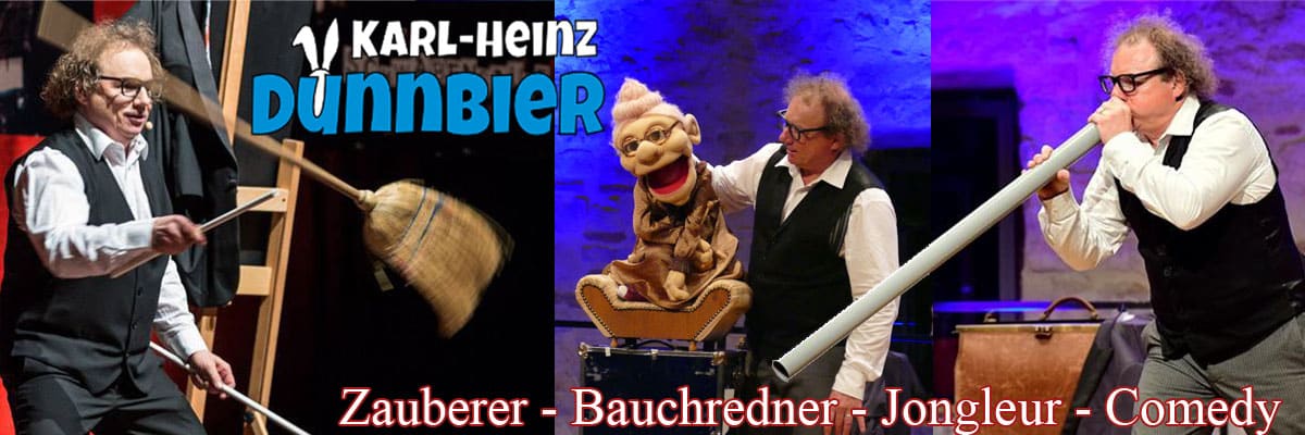 Zauberer, Bauchredner, schwäbischer Kabarettist
